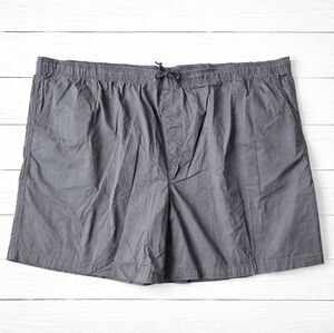 Basic Editions Gray Cotton Shorts 3XL Big Men Elastic Waist Casual NWT